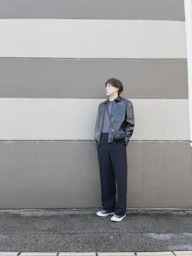 「Guess（ゲス）のアイテム（ブルゾン）」を使った、GUESS JAPANさん（メンズ・172cm）の秋コーディネート