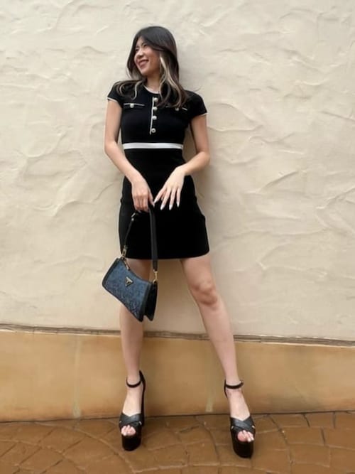 GUESS JAPANGUESS JAPAN����̃����s�[�X�uALLIE Sweater Dress �����s�[�X�iGuess�b�Q�X�j�v���g�����R�[�f�B�l�[�g