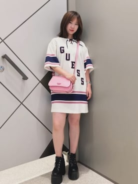「Guess（ゲス）のアイテム（ワンピース）」を使った、GUESS JAPANさん（レディース・152cm）の秋コーディネート