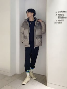 「Guess（ゲス）のアイテム（その他アウター）」を使った、GUESS JAPANさん（メンズ・178cm）の秋コーディネート