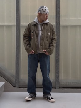 「アイテム（アンダーウェア）」を使った、GUESS JAPANさん（レディース・165cm）の秋コーディネート