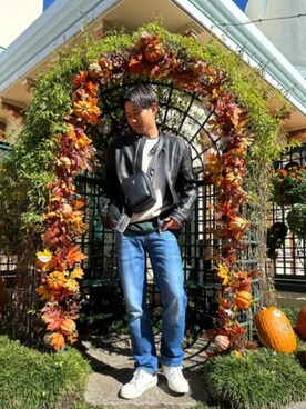 「Guess（ゲス）のアイテム（ブルゾン）」を使った、GUESS JAPANさん（メンズ・174cm）の春コーディネート
