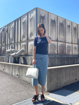「Guess（ゲス）のアイテム（その他トップス）」を使った、GUESS JAPANさん（レディース・163cm）の春コーディネート