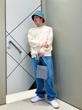 「Guess（ゲス）のアイテム（帽子）」を使った、GUESS JAPANさん（メンズ・167cm）の春コーディネート