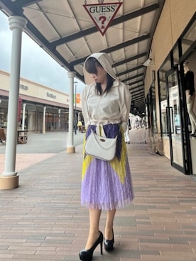 「Guess（ゲス）のアイテム（パーカー）」を使った、GUESS JAPANさん（レディース・150cm）の春コーディネート