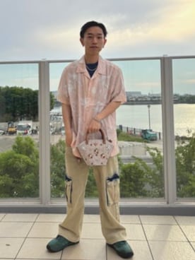 「2WAYﾊﾞｯｸﾞ」｜GUESS JAPANさん（メンズ・158cm）の夏コーディネート