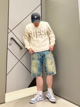 「Guess（ゲス）のアイテム（帽子）」を使った、GUESS JAPANさん（メンズ・167cm）の夏コーディネート