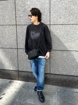 GUESS JAPANさん（メンズ・165cm）の春コーディネート