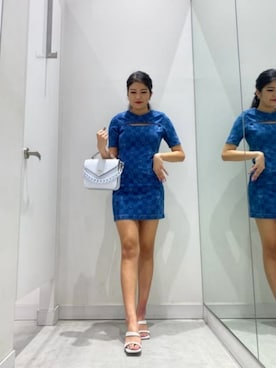 「ニコちゃん」｜GUESS JAPANさん（レディース・163cm）の夏コーディネート