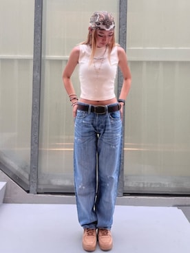 「GUESS JEANS（ゲスジーンズ）のアイテム」を使った、GUESS JAPANさん（レディース・163cm）の夏コーディネート