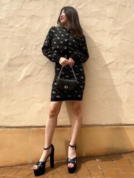 「Guess（ゲス）のアイテム（スカート）」を使った、GUESS JAPANさん（レディース・158cm）の秋コーディネート