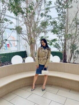 「秋色コーデ」｜「アイテム（その他アウター）」を使った、GUESS JAPANさん（レディース・157cm）の秋コーディネート