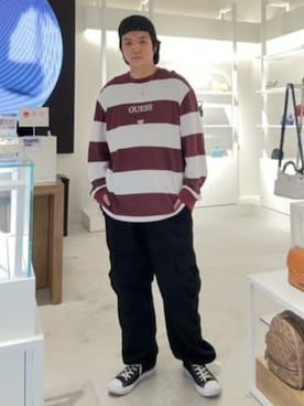 「GUESS」｜GUESS JAPANさん（メンズ・178cm）の夏コーディネート