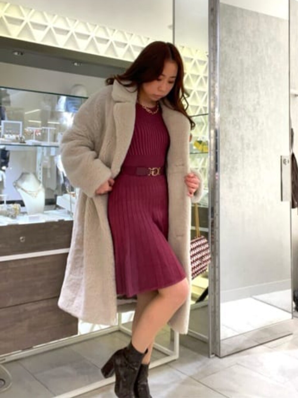 Guess（ゲス）の「Rib Pleated Paige Sweater Dress（ワンピース