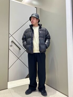 「Guess（ゲス）のアイテム（ダウンジャケット/コート）」を使った、GUESS JAPANさん（メンズ・167cm）の冬コーディネート