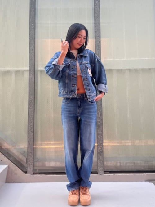 GUESS JEANS Oversized Denim Trucker Jacket デニムジャケット