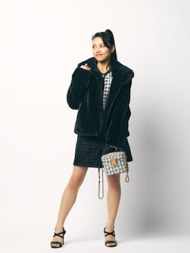「Guess（ゲス）のアイテム（ブルゾン）」を使った、GUESS JAPANさん（レディース・157cm）の冬コーディネート