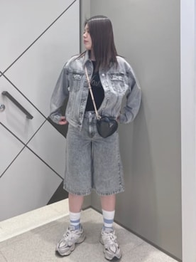 「メンズライク」｜「アイテム（ジャケット/アウター）」を使った、GUESS JAPANさん（レディース・163cm）の夏コーディネート