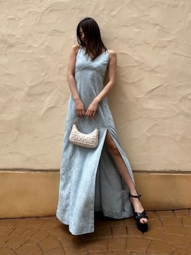 「Guess（ゲス）のアイテム（ワンピース）」を使った、GUESS JAPANさん（レディース・156cm）の夏コーディネート
