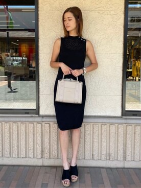 「Guess（ゲス）のアイテム（ワンピース）」を使った、GUESS JAPANさん（レディース・163cm）の夏コーディネート