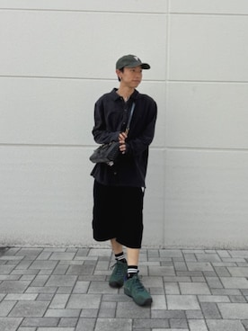 「アイテム（ハンドバッグ）」を使った、GUESS JAPANさん（メンズ・158cm）の秋コーディネート