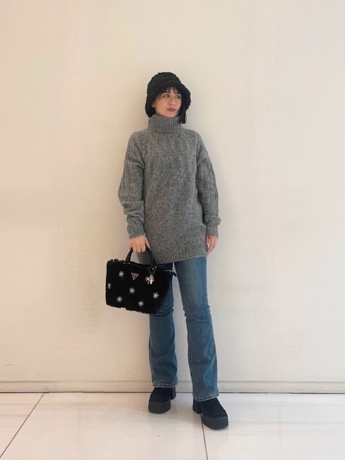 M-Tone Flare Brush Cut Denim Pants