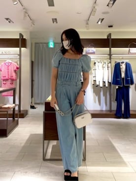 「Guess（ゲス）のアイテム（オールインワン・サロペット）」を使った、GUESS JAPANさん（レディース・170cm）の夏コーディネート