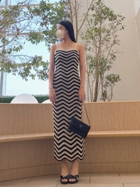 「ニットワンピース」｜GUESS JAPANさん（レディース・157cm）の夏コーディネート