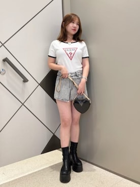 「キュロット」｜GUESS JAPANさん（レディース・152cm）の夏コーディネート