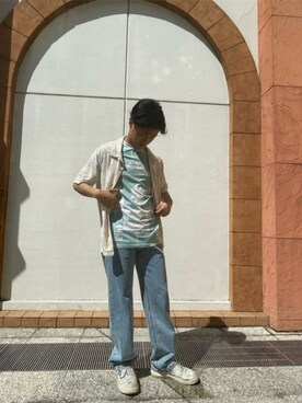 「メンズライクコーデ」｜GUESS JAPANさん（メンズ・168cm）の夏コーディネート