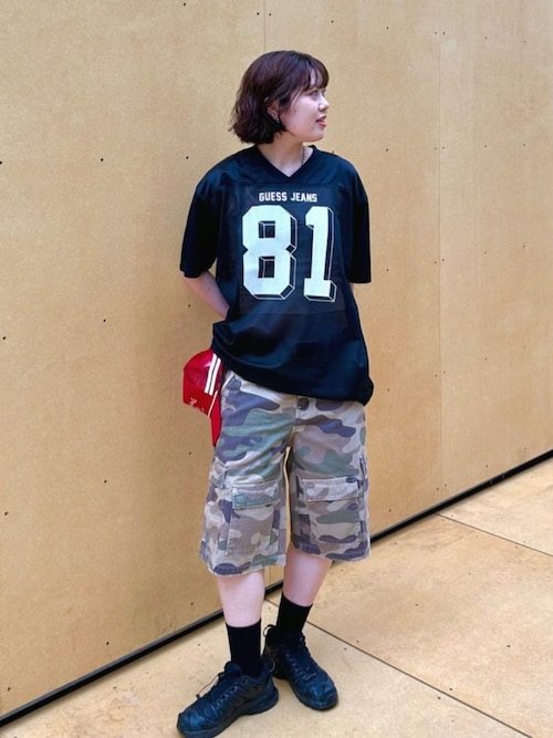 【ブラック(JBLK)】GUESS Originals カーゴ ハーフパンツ (M)Twill Cargo Short GUESS Originals Twill Cargo Short カーゴ ハーフパンツ | GUESS(ゲス