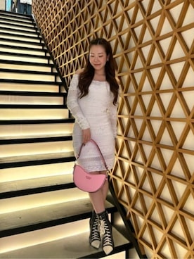 「Guess（ゲス）のアイテム（ワンピース）」を使った、GUESS JAPANさん（レディース・155cm）の春コーディネート