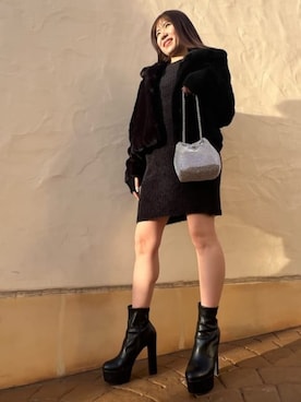 「Guess（ゲス）のアイテム（ブルゾン）」を使った、GUESS JAPANさん（レディース・156cm）の春コーディネート