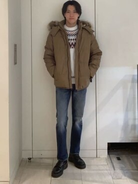 「Guess（ゲス）のアイテム（ブルゾン）」を使った、GUESS JAPANさん（メンズ・178cm）の春コーディネート