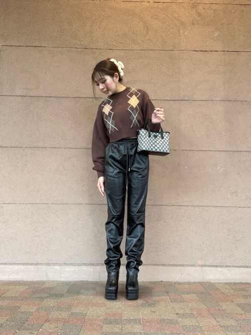 Viola Faux-Leather Joggers