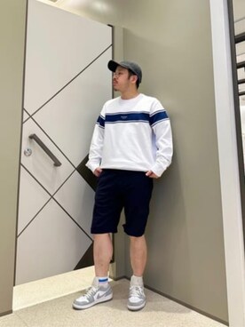 「Guess（ゲス）のアイテム（帽子）」を使った、GUESS JAPANさん（メンズ・167cm）の夏コーディネート
