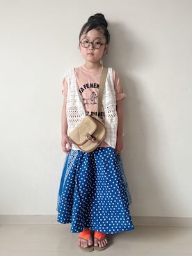 「3coins（3coins）のアイテム」を使った、* 𝚝𝚘𝚛𝚒𝚌𝚘𝚝*さん（キッズ・120cm）の夏コーディネート