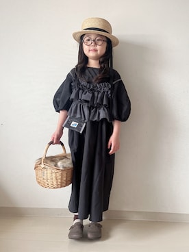 「こども ビームス（コドモビームス）のアイテム（帽子）」を使った、* 𝚝𝚘𝚛𝚒𝚌𝚘𝚝*さん（キッズ・120cm）の春コーディネート