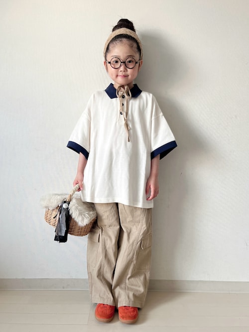 バイカラー カノコポロシャツ / キッズ 100cm-160cm（ポロシャツ
