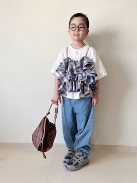 「ビスチェ」｜* 𝚝𝚘𝚛𝚒𝚌𝚘𝚝*さん（キッズ・110cm）の秋コーディネート
