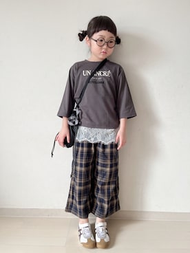 「Onitsuka Tiger（オニツカタイガー）のアイテム」を使った、* 𝚝𝚘𝚛𝚒𝚌𝚘𝚝*さん（キッズ・122cm）の秋コーディネート