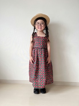 「おんなのこコーデ」｜「アイテム（ワンピース/ドレス）」を使った、* 𝚝𝚘𝚛𝚒𝚌𝚘𝚝*さん（キッズ・100cm）の夏コーディネート
