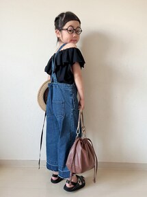 CIT 黒 オーバーオール サロペット/オーバーオールを使った「黒Tシャツ」の人気