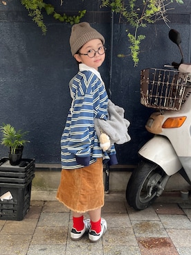 「アイテム（スカート）」を使った、* 𝚝𝚘𝚛𝚒𝚌𝚘𝚝*さん（キッズ・110cm）の秋コーディネート