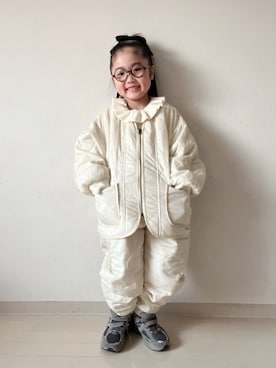 「アイテム（ニット/セーター）」を使った、* 𝚝𝚘𝚛𝚒𝚌𝚘𝚝*さん（キッズ・110cm）の冬コーディネート