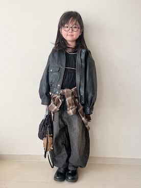 「アイテム（パンツ）」を使った、* 𝚝𝚘𝚛𝚒𝚌𝚘𝚝*さん（キッズ・110cm）の冬コーディネート