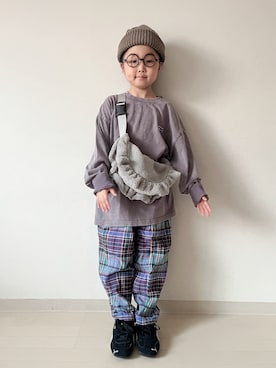 「アイテム（ニットキャップ/ビーニー）」を使った、* 𝚝𝚘𝚛𝚒𝚌𝚘𝚝*さん（キッズ・110cm）の秋コーディネート