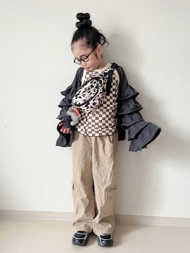 「CIAOPANIC TYPY（チャオパニックティピー）のアイテム（パンツ）」を使った、* 𝚝𝚘𝚛𝚒𝚌𝚘𝚝*さん（キッズ・120cm）の夏コーディネート