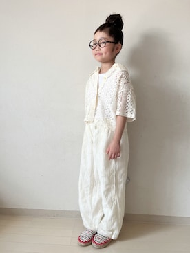 「BOBO CHOSES（ボボショーズ）のアイテム」を使った、* 𝚝𝚘𝚛𝚒𝚌𝚘𝚝*さん（キッズ・120cm）の夏コーディネート