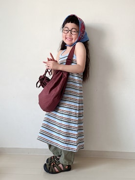 「アイテム（ワンピース/ドレス）」を使った、* 𝚝𝚘𝚛𝚒𝚌𝚘𝚝*さん（キッズ・110cm）の夏コーディネート